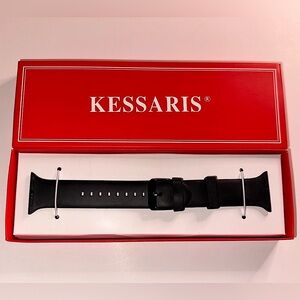Kessaris Apple Watch Band Strap Black Silicone With Box Included